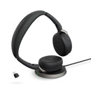 Jabra Evolve2 65 Flex headset with wireless charging pad
