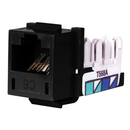 Black CAT6 Keystone Jack