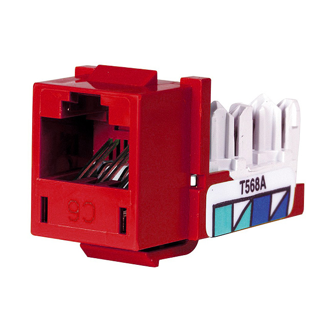CAT6 Keystone Jack in Colour Red | Data Networking Supplier